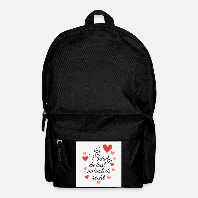 Love message with heart motifs - Backpack - black