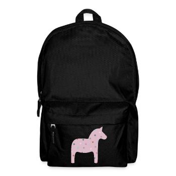 Dala Horse Dots Dots Scandinavian Decoration Scandinavian - Backpack - black - Front