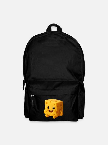 Käse-Charakter mit Freundlichem Gesicht - Rucksack - Schwarz