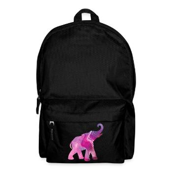 Elephant Yoga Pattern Color Watercolor Energy om Fan - Backpack - black - Front