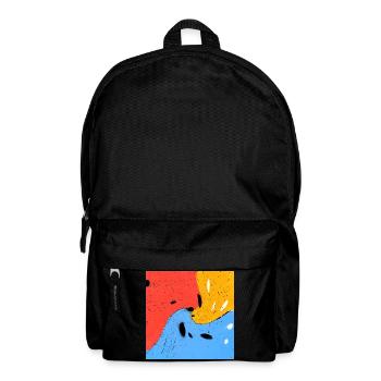 Verrückte Farben - Rucksack - Schwarz - Vorne