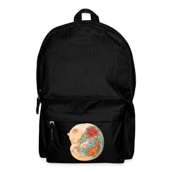 Yakuza Cat – Friedliche Kraft in Tinte - Rucksack - Schwarz - Vorne