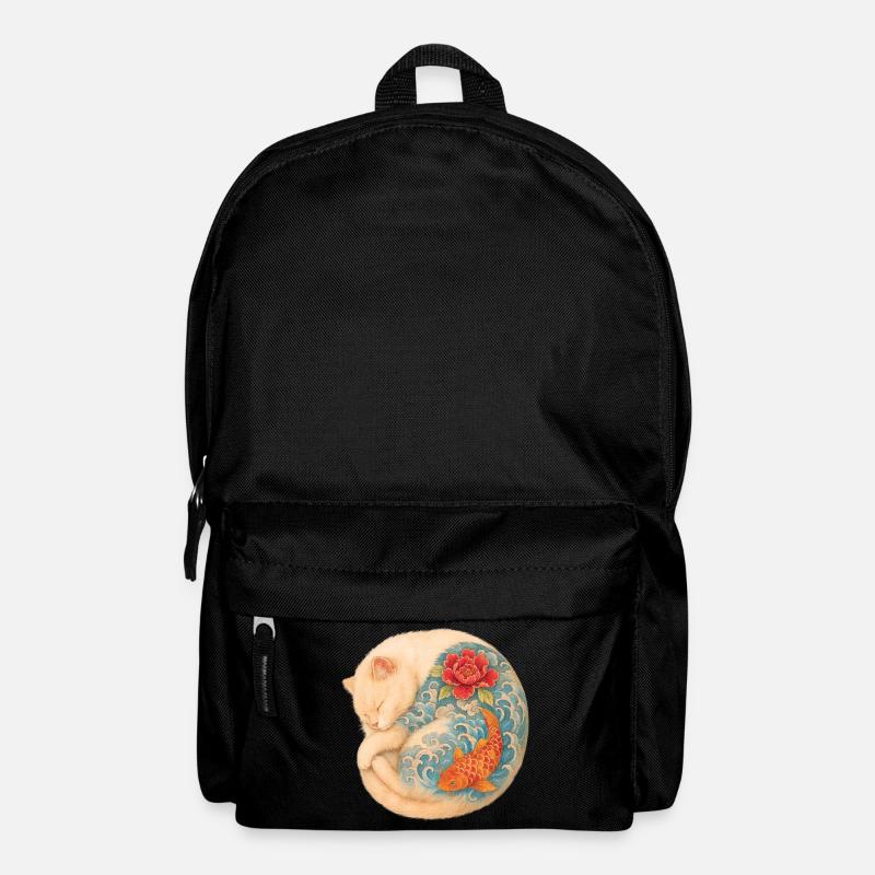 Yakuza Cat – Friedliche Kraft in Tinte - Rucksack - Schwarz