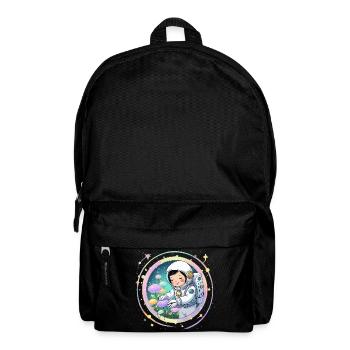 Astronaut Girl with Mushrooms – Cute Space Design - Backpack - black - Front