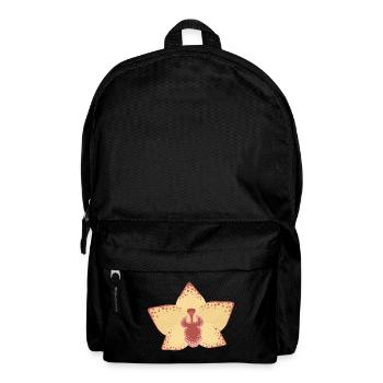 Elegant Orchid Flower Illustration - Backpack - black - Front