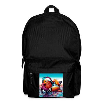 Mandarin duck - Backpack - black - Front