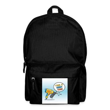 Humorous toy design with nail tool - Backpack - black - Front