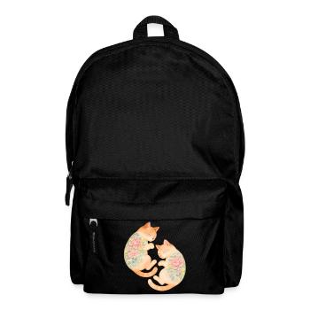 Twin Inked Cats – Floating Serenity - Backpack - black - Front