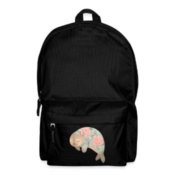 Watercolor Yakuza Seal – Cute Pastel Tattoo Art - Backpack - black - Front