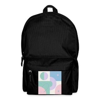 Pastel geometric cosmos design - Backpack - black - Front