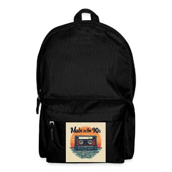 Retro Cassette Audio Design - Backpack - black - Front
