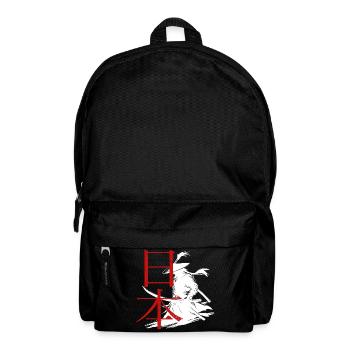 Conception d’arts martiaux avec samouraï et lettrage - Sac à dos - noir - Devant
