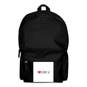 Love and Beer on a T-shirt - Backpack - black - Front