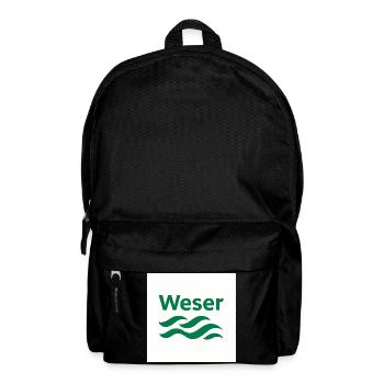 Grün Weiße Weser - Rucksack - Schwarz - Vorne