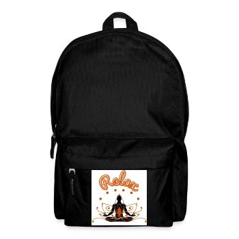 Relaxing Lotus Mindfulness Design - Backpack - black - Front