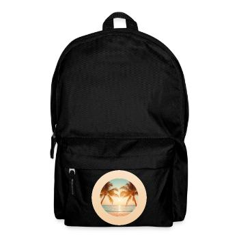 Sunset on the palm beach - Backpack - black - Front