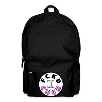 I FUCKED CANCER - Brustkrebs - Rosa Kreis II - Rucksack - Schwarz - Vorne