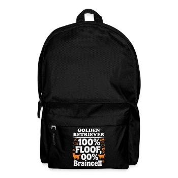 100% Floof 0% Braincell Golden Retriever Humor - Rucksack - Schwarz - Vorne