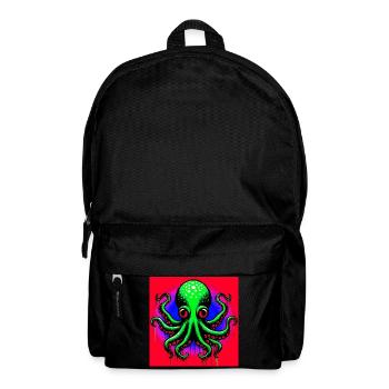 Krake - Rucksack - Schwarz - Vorne