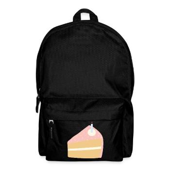 Festive Birthday Cake Illustration - Backpack - black - Front