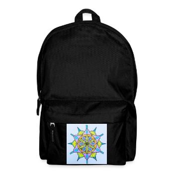 Colorful Mandala Pattern for Creative Clothing - Backpack - black - Front