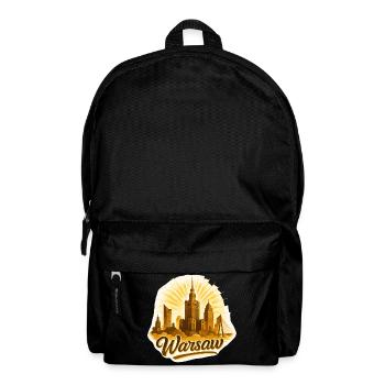 Warschau Gold Warszawa Hauptstadt Polen Geschenk - Rucksack - Schwarz - Vorne
