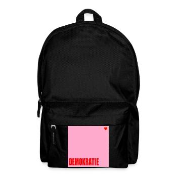 Politik Demokratie Herz - Rucksack - Schwarz - Vorne