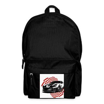 A sports car with a dynamic style - Backpack - black - Front