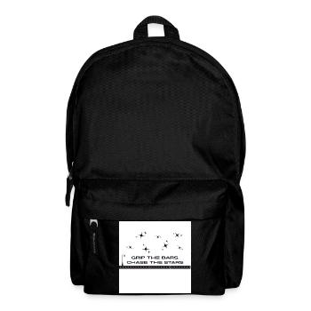 Grip_the_bars _chase_the_stars - Backpack - black - Front