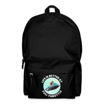 Life Is Better at Full Throttle Jet Ski  - Backpack - black - Front