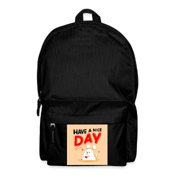 Cute bunny design with positive message - Backpack - black - Front