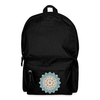 Persian Mandala – Blue & Gold - Backpack - black - Front