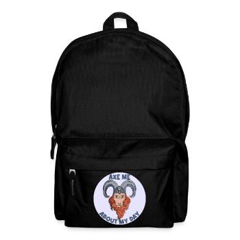 Axe me about my day  - Backpack - black - Front