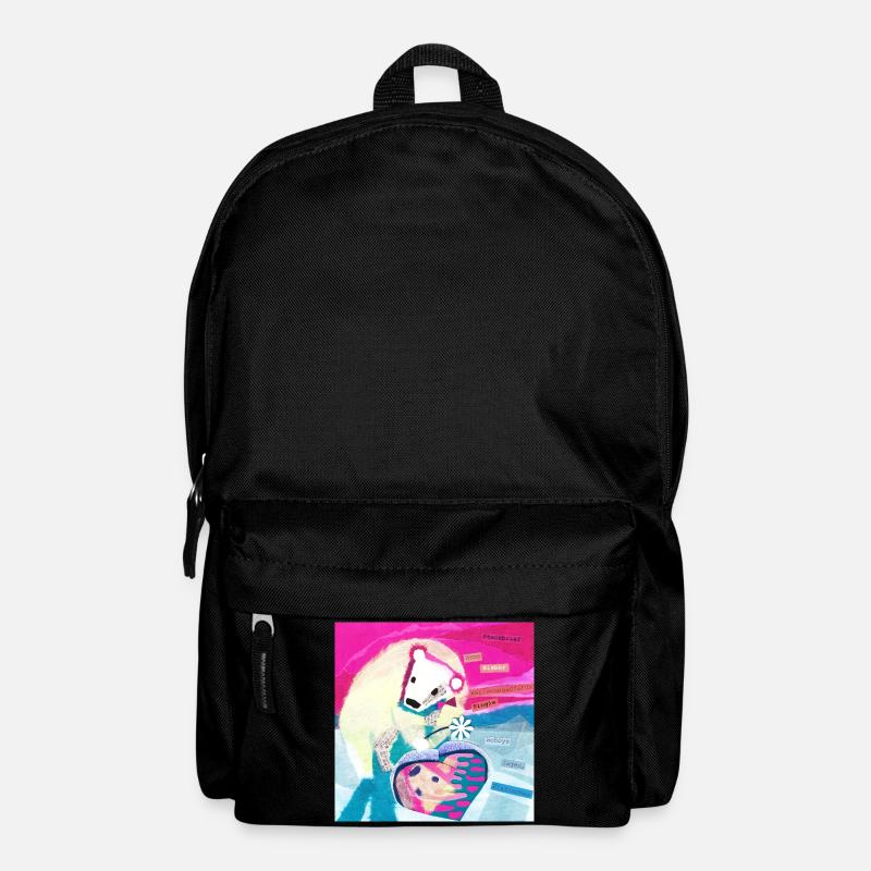 Eisbaer Steckbrief Poster - Rucksack - Schwarz