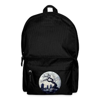 Forgotten gravesite with gnarled tree - Backpack - black - Front