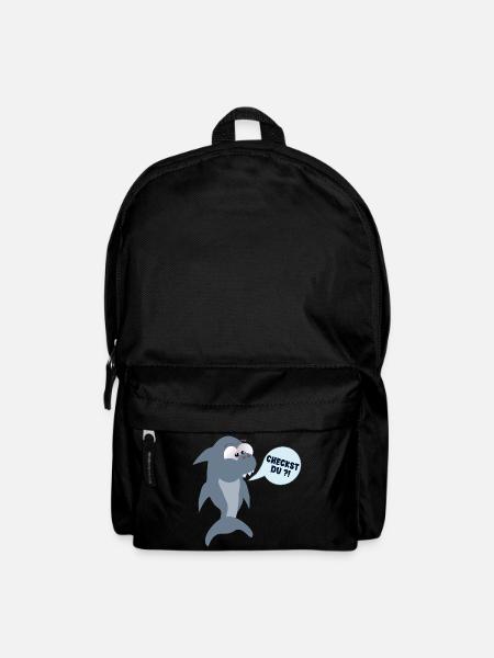 HAIFISCHE JUGEND CHECKST DU - Rucksack - Schwarz