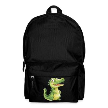 Mignon bébé crocodile - Sac à dos - noir - Devant
