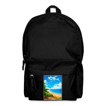 Lake Michigan USA Vintage-Reiseplakat Stadtlandschaft - Rucksack - Schwarz - Vorne