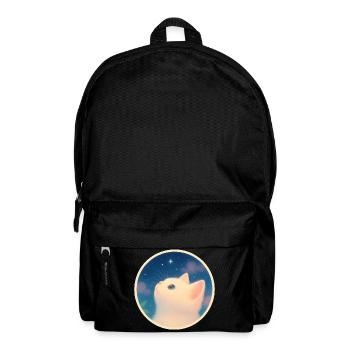 Verträumtes Kätzchen unter einem Sternenhimmel - Rucksack - Schwarz - Vorne
