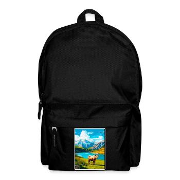 Picos de Europa Spain Travel Poster Cityscape WPA - Backpack - black - Front