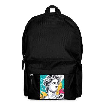 Bunte abstrakte Mythologie-Statue - Rucksack - Schwarz - Vorne