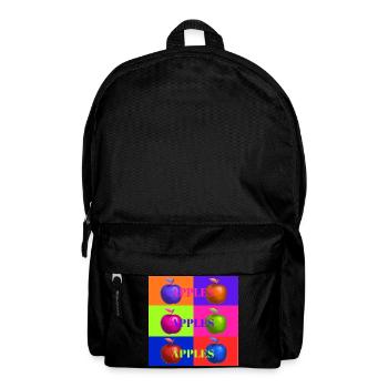 Pop Art Apple Collage Design - Backpack - black - Front