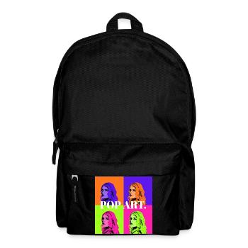 Portrait de femme Pop Art aux couleurs pastel - Sac à dos - noir - Devant