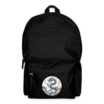 Chinesischer Drache – Porcelain Pattern Floral - Rucksack - Schwarz - Vorne