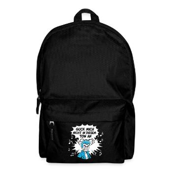 Witziges Punk-Design mit Schlagwort - Rucksack - Schwarz - Vorne