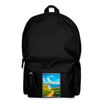 Pembrokeshire Wales Reiseplakat Stadtbild WPA - Rucksack - Schwarz - Vorne