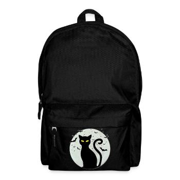 Black_cat-full_moon - Sac à dos - noir - Devant