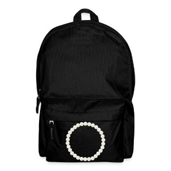Elegant Pearl Beaded Bracelet Design - Backpack - black - Front