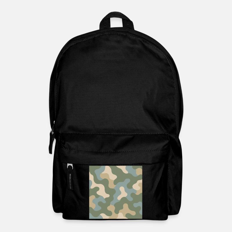 Modern camouflage hoodie - Backpack - black
