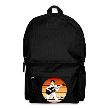 E-Gitarre im Sonnenuntergang - Rucksack - Schwarz - Vorne